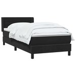 vidaXL Sommier à lattes de lit avec matelas noir 80x210 cm velours
