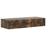 vidaXL Table d'appoint murale Chêne fumé 87 5 x 34 5 x 17 cm
