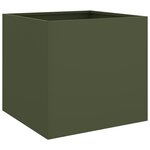 vidaXL Jardinière vert olive 42x40x39 cm acier laminé à froid