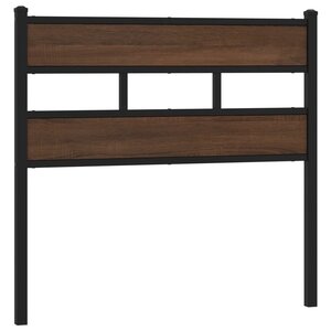 vidaXL Tête de lit chêne marron 107 cm acier et bois d'ingénierie