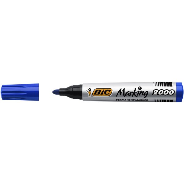 Marqueur Permanent MARKING 2000 pointe Ogive Large Bleu x 12 BIC
