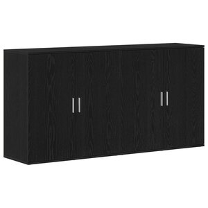 vidaXL Buffet 2 Pièces Chêne noir 79 x 38 x 80 cm Bois d'ingénierie