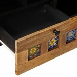 vidaXL Meuble TV Naturel 100 x 33 x 46 cm Bois de mangue massif