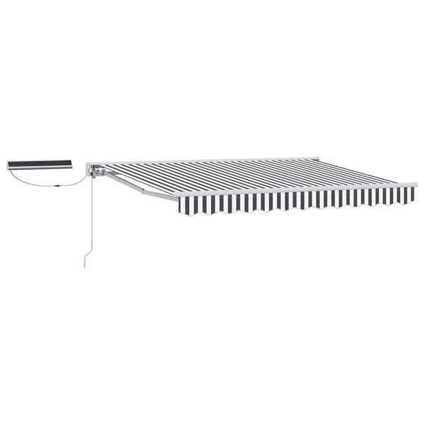 vidaXL Auvent rétractable électrique Anthracite et blanc 2 5 x 2 m