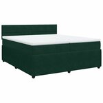 vidaXL Sommier à lattes de lit et matelas Vert foncé 200x200cm Velours