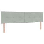 vidaXL Tête de lit en velours capitonné gris clair 180 cm LED