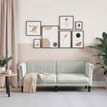 vidaXL Canapé à 2 places gris clair velours
