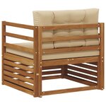 vidaXL Canapé d’extérieur Bois d'acacia massif et polyester