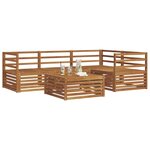 vidaXL Ensemble de canapés d'extérieur 5 Pièces Naturel