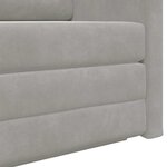 vidaXL Canapé-Lit Gris clair 124 x 71 x 78 cm Velours