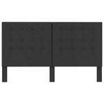 vidaXL Tête de lit touffetée Gris foncé Tissu 180x200 cm