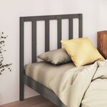 vidaXL Tête de lit Gris 106x4x100 cm Bois massif de pin