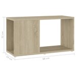 vidaXL Meuble TV Chêne sonoma 60x24x32 cm Bois d'ingénierie