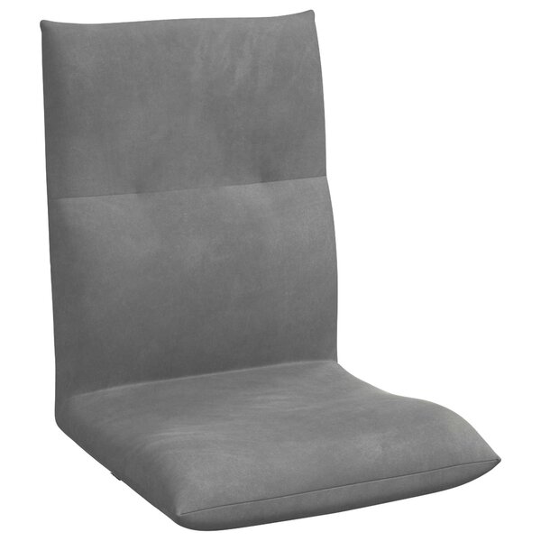 vidaXL Fauteuil de sol ajustable Gris foncé Velours