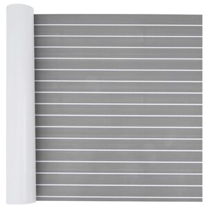 vidaXL Tapis de bateau Rayé Gris clair et blanc 240 x 90 cm EVA