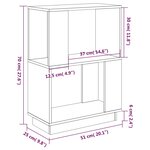 vidaXL Bibliothèque/Séparateur de pièce Gris 51x25x70 cm Pin massif