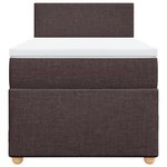 vidaXL Sommier à lattes de lit avec matelas Marron foncé 90x200 cm