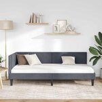 vidaXL Cadre de lit d'angle Gris foncé 100 cm x 200 cm