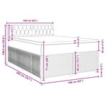 vidaXL Sommier à lattes de lit avec matelas Gris clair 160x200cm Tissu