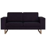 vidaXL Ensemble de canapé 2 Pièces tissu noir