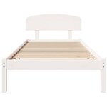 vidaXL Cadre de lit Blanc 90 x 190 cm Bois de pin massif