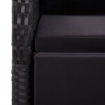vidaXL Ensemble à manger de jardin 11 Pièces coussins noir résine tressée