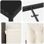 vidaXL Ensemble de salle à manger de jardin 5 pièces avec coussins en poly rattan marron