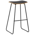 vidaXL Mobilier de bar 3 Pièces Acier Noir