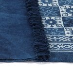 vidaXL Tapis Kilim Coton 120 x 180 cm avec motif Bleu