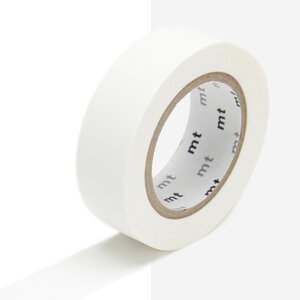 Masking Tape MT 1 5 cm Uni blanc mat