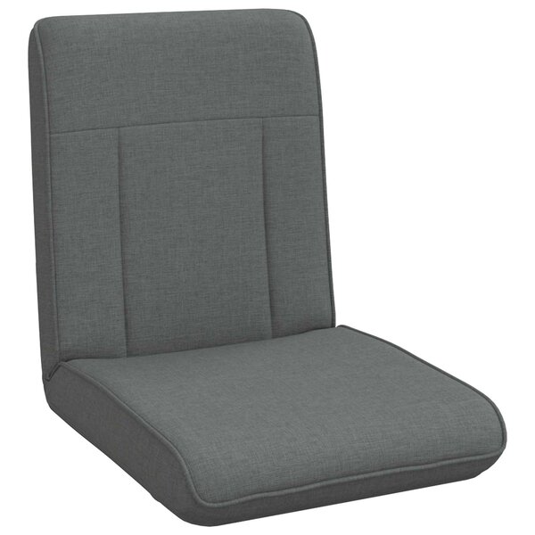 vidaXL Fauteuil de sol ajustable Gris foncé Tissu