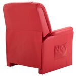 Vidaxl chaise inclinable rouge similicuir