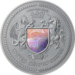 Pièce de monnaie en Argent 0 001 Ether g 62.2 (2 oz) Millésime 2023 United Crypto States BINARY PUMA