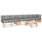 vidaXL Salon de jardin palette 4Pièces avec coussins bois de pin imprégné