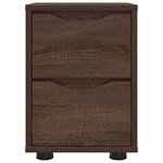 vidaXL Table de chevet Chêne brun 30 5 x 30 x 43 cm Bois d'ingénierie