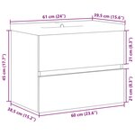 vidaXL Armoire lavabo avec bassin intégré chêne artisanal