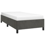 vidaXL Cadre de lit sans matelas gris foncé 100x200 cm velours