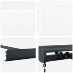 vidaXL Auvent Rétractable Blanc 350 x 250 cm Tissu et Métal