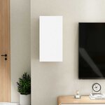 vidaXL Meuble TV Blanc 30 5x30x60 cm Bois d’ingénierie