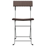 vidaXL Chaises de bistrot pliantes lot de 6 Résine tressée et acier