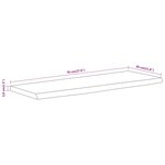 vidaXL Étagère murale rectangulaire massif acacia bordure assortie