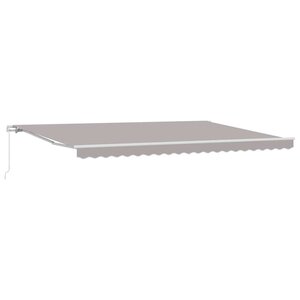 vidaXL Auvent Rétractable Gris clair 500 × 300 cm Tissu et Métal