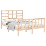 vidaXL Cadre de lit sans matelas bois massif 140x190 cm