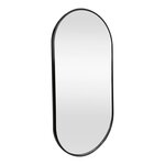 Miroir mural ovale 40 x 80 cm noir mat 03_0007957