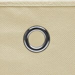 vidaXL Boîtes de rangement à couvercles 4 Pièces Crème 32x32x32 cm Tissu