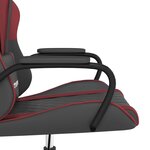 vidaXL Chaise de jeu Noir et rouge bordeaux Similicuir