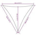 vidaXL Voile de parasol tissu oxford triangulaire 3 6x3 6x3 6 m