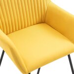 vidaXL Chaises à manger lot de 6 jaune tissu