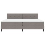 vidaXL Lit à ressorts avec tête de lit Taupe 200 x 200 cm tissu
