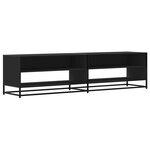 vidaXL Meuble TV noir 180 5x40x46 cm bois d'ingénierie